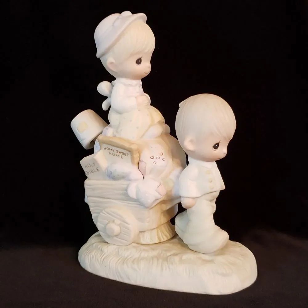Vintage Precious Moments Porcelain Figurine 1979 "Walking By Faith" E-3117